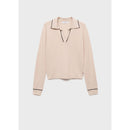 Pull Revers Contrastés Liserés - Light/Pastel Grey