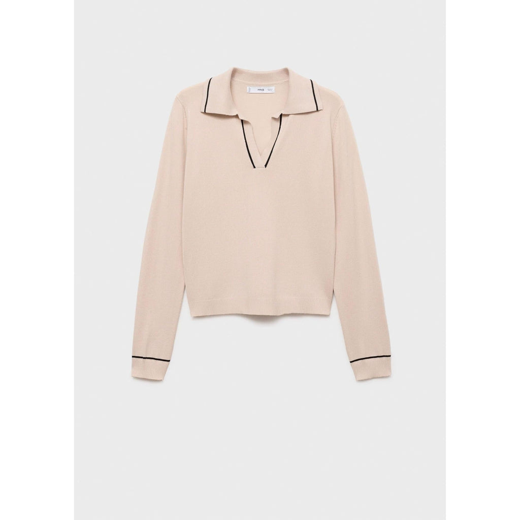 Pull Revers Contrastés Liserés - Light/Pastel Grey