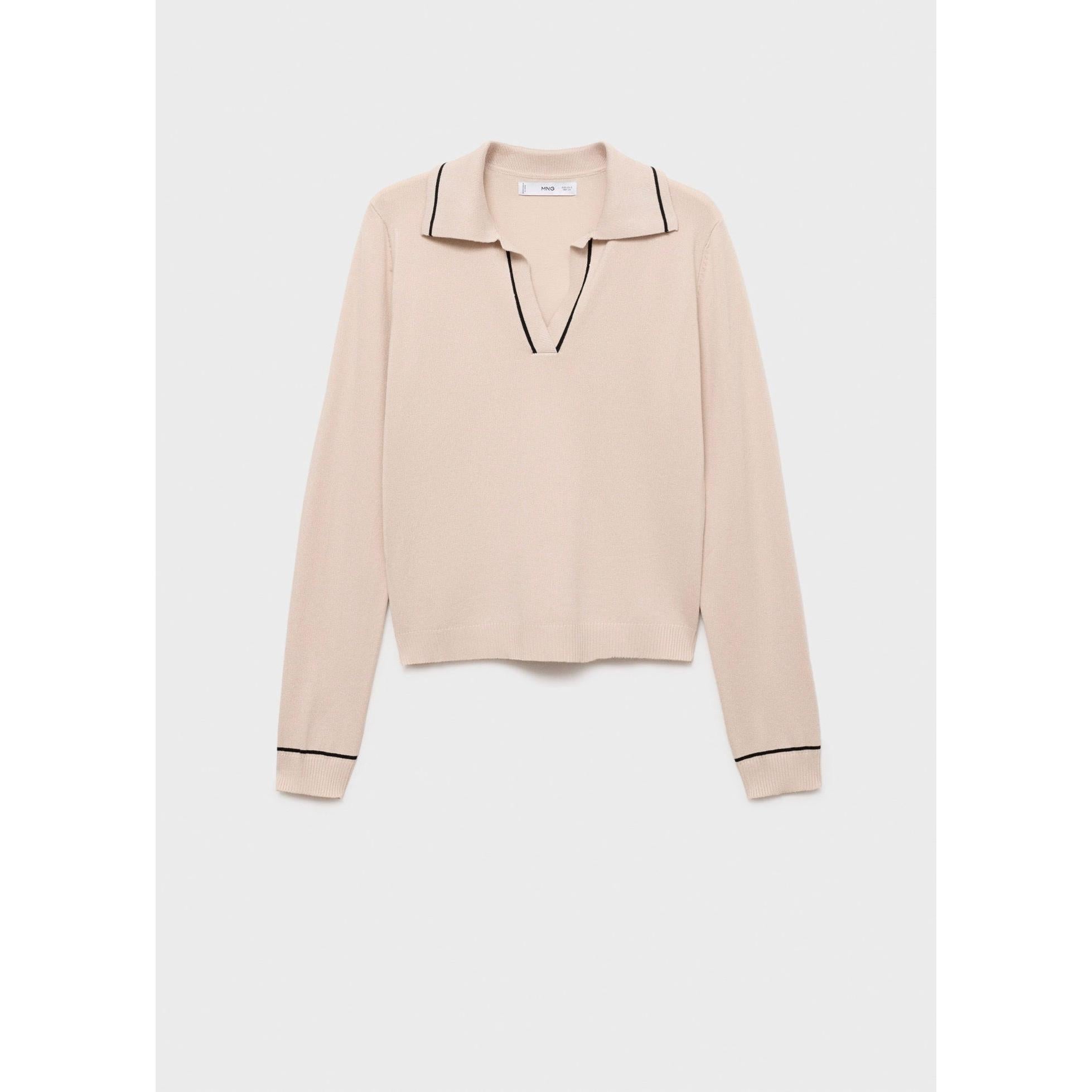 Pull Revers Contrastés Liserés - Light/Pastel Grey