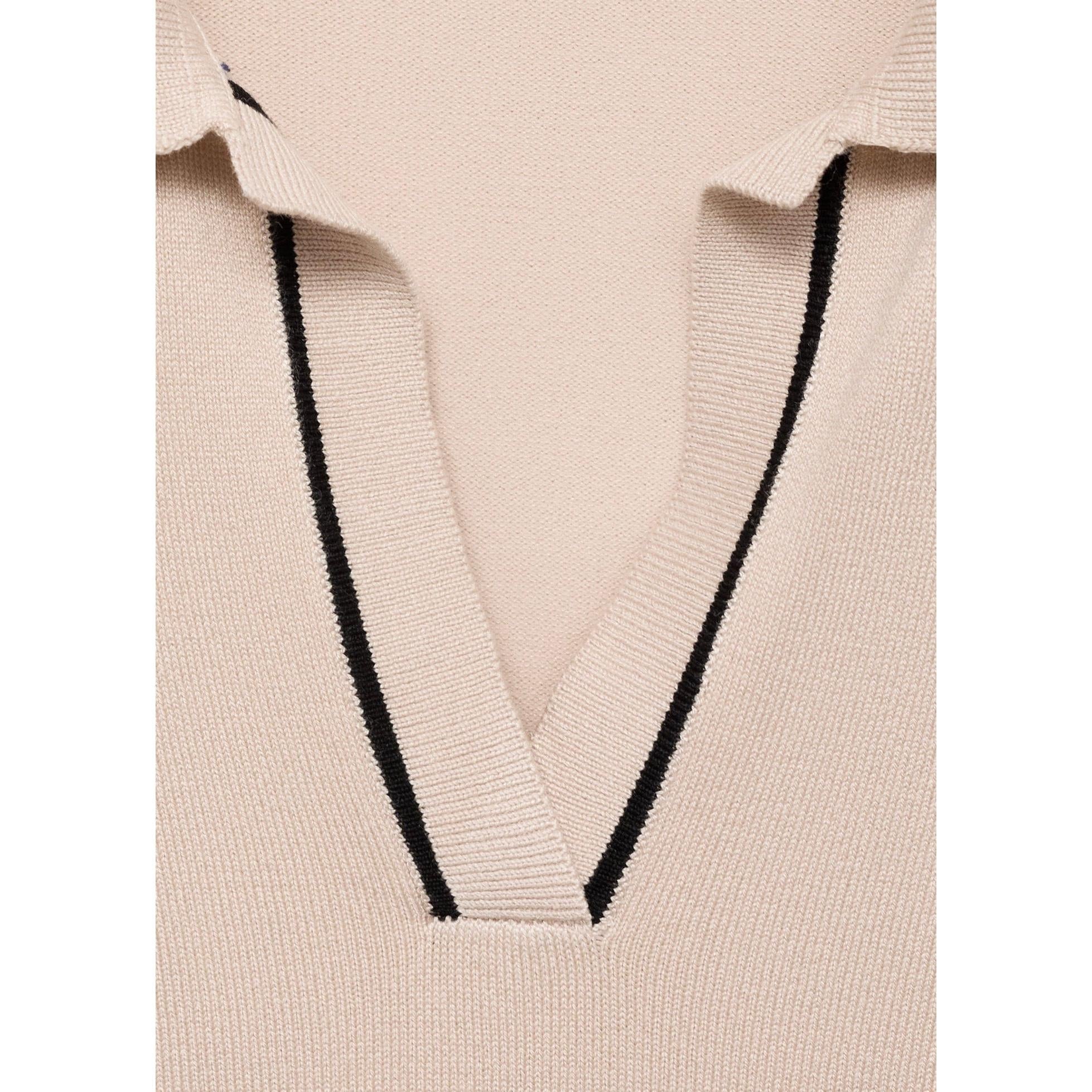 Pull Revers Contrastés Liserés - Light/Pastel Grey