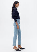 Jean Claudia Slim Crop - Medium Blue