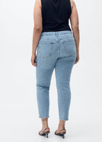 Jean Claudia Slim Crop - Medium Blue