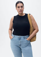 Jean Claudia Slim Crop - Medium Blue