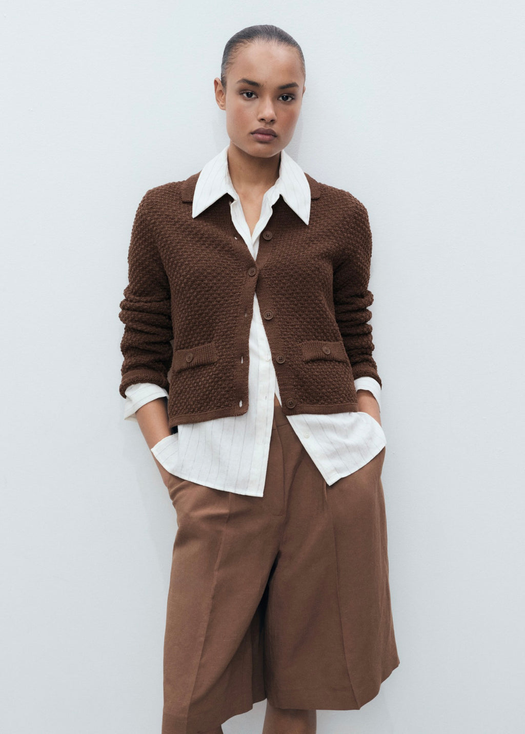 Veste Maille Col Polo