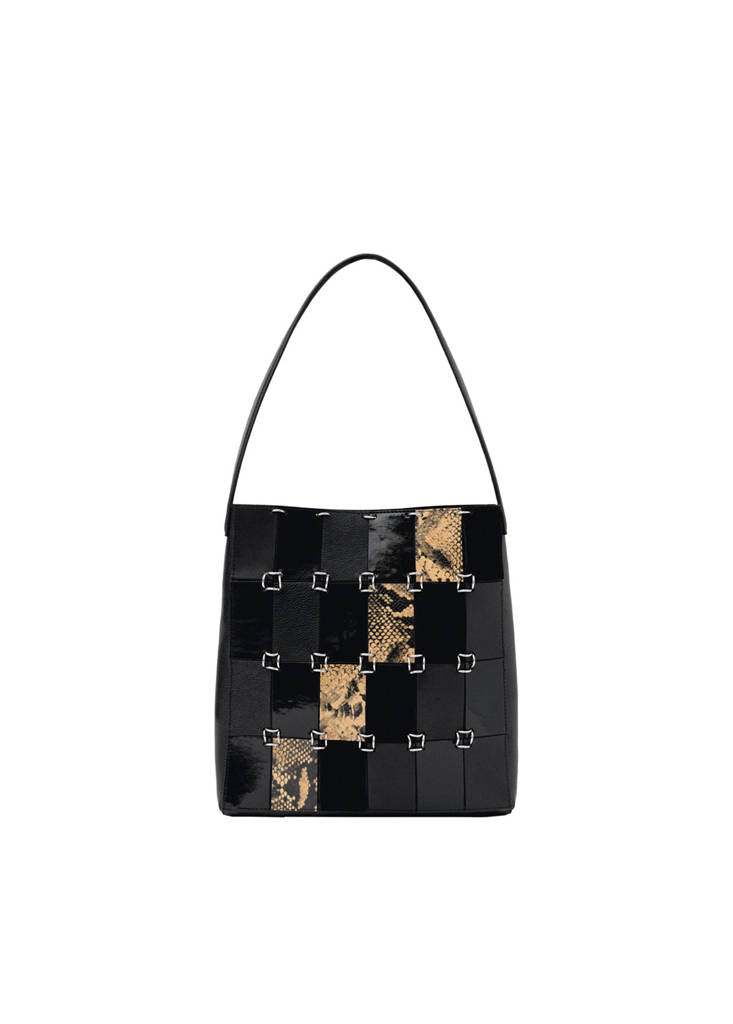 Sac Cuir Patchwork Combiné