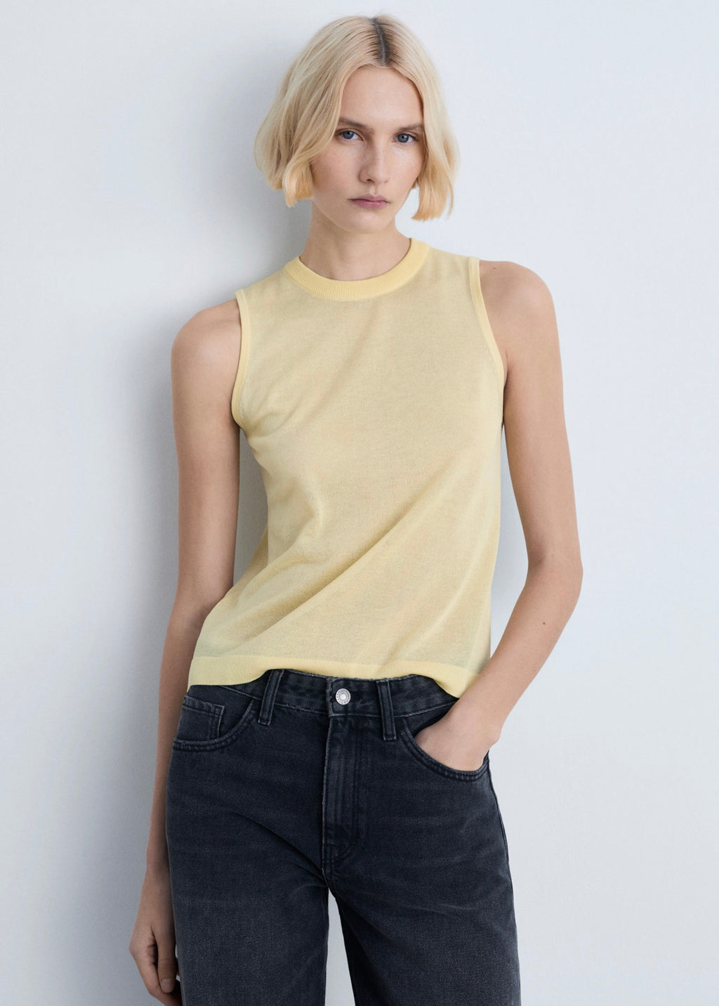 Top Maille Sans Manches