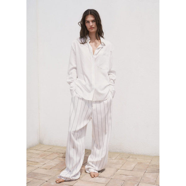 Chemise Semi-Transparente Rayures