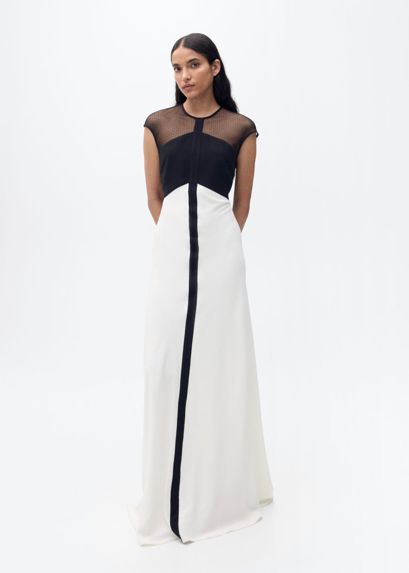 Robe Bicolore À Empiècements