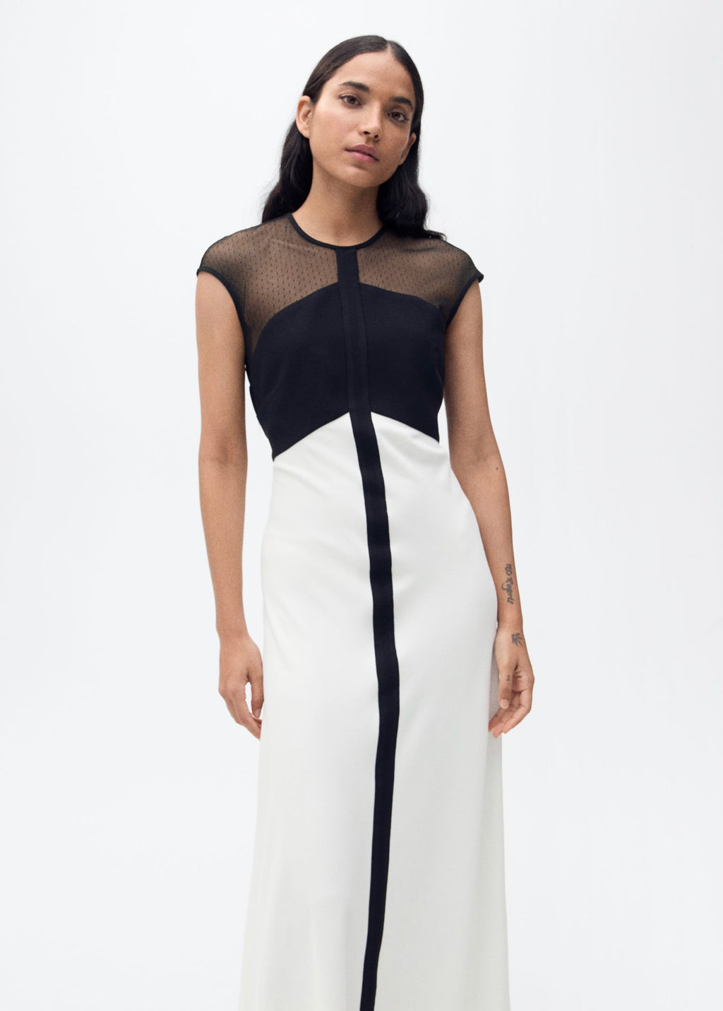 Robe Bicolore À Empiècements