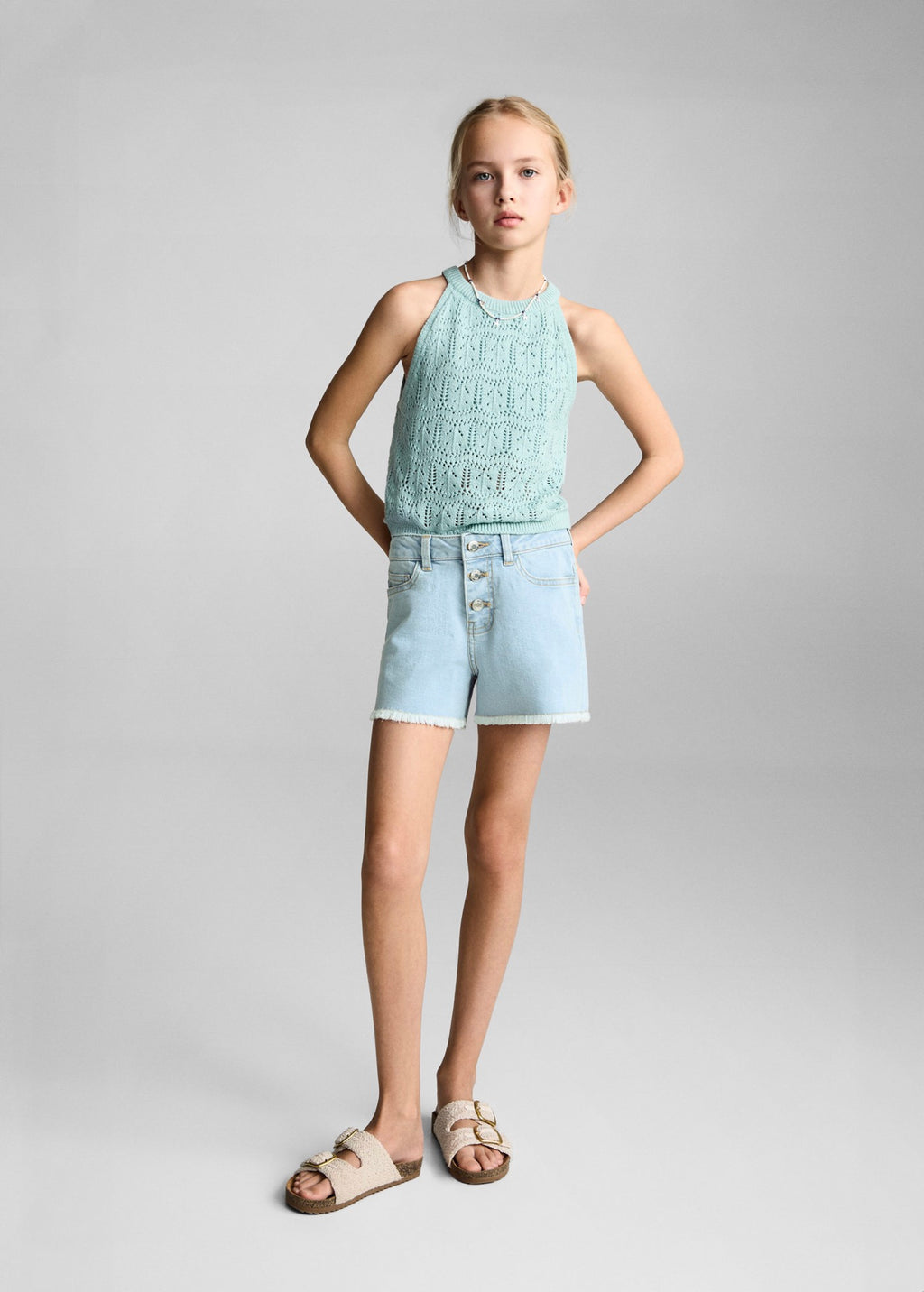 Short Patri Azul Claro - Niña