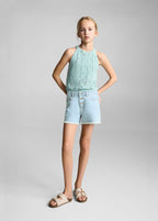Short Patri Azul Claro - Niña
