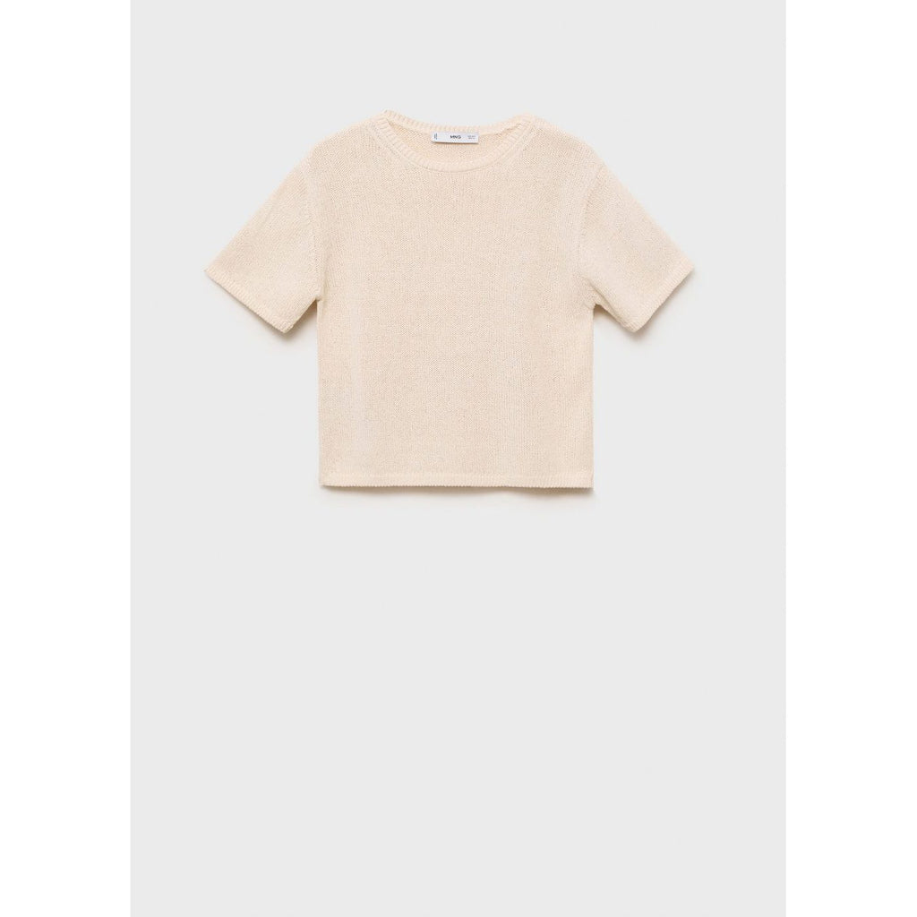 Maglione In Maglia Di Cotone A Maniche Corte