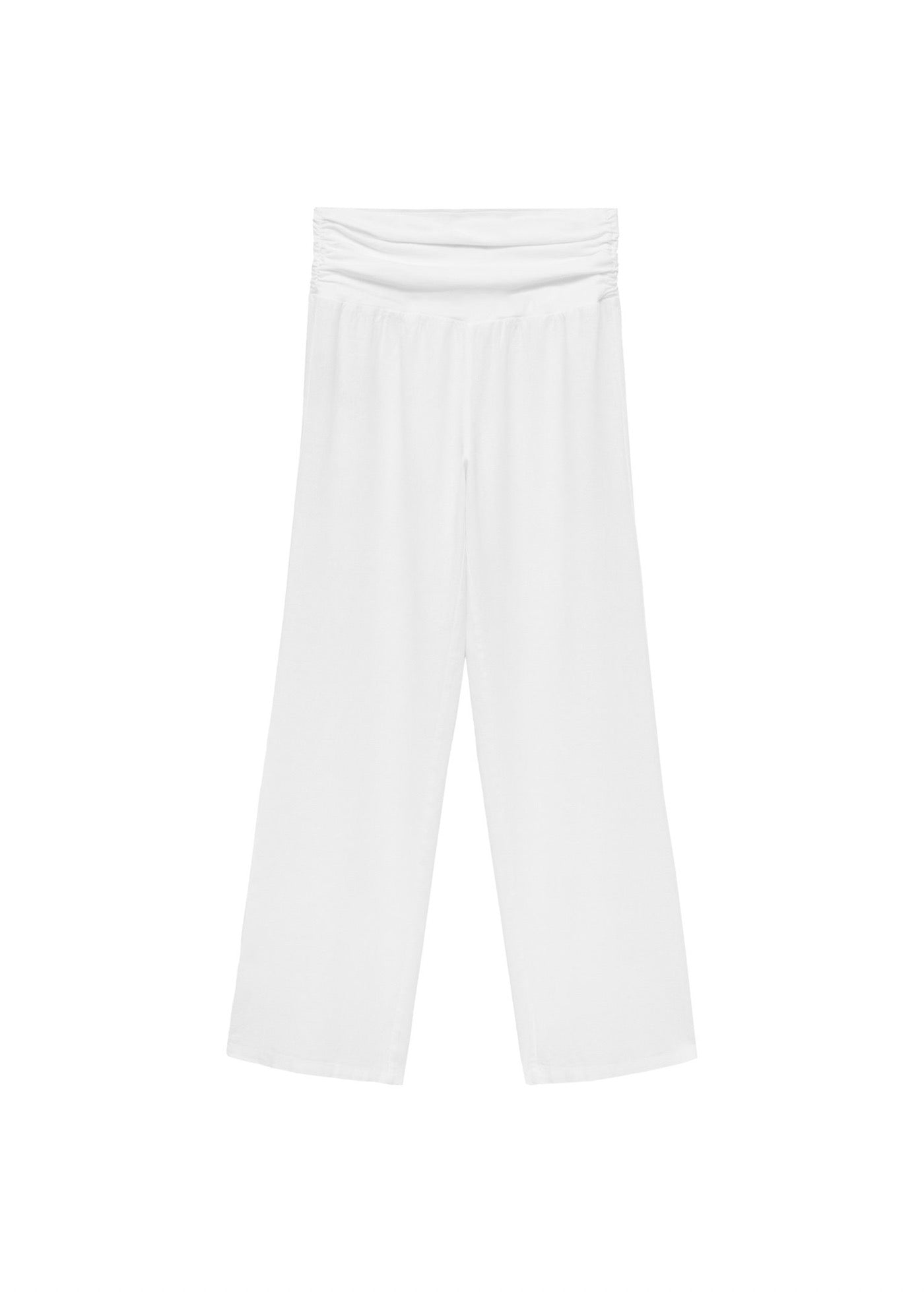 Pantalon Lin Taille Drapée