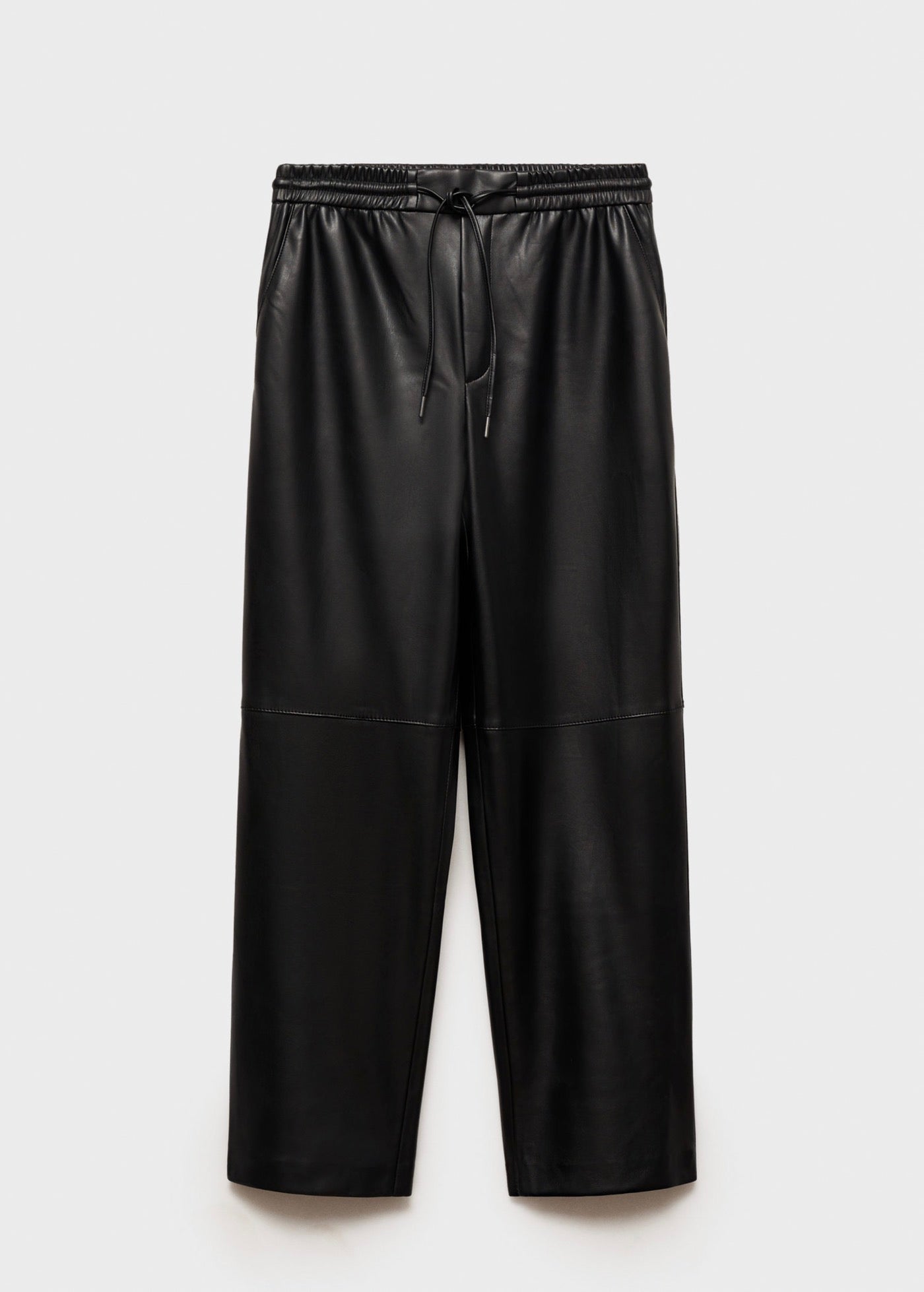 Faux Leather Elasticated Waist Trousers