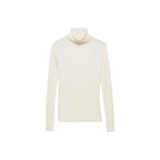 Pull-Over Laine Mélangée Col Roulé - Ecru