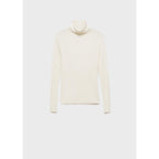 Pull-Over Laine Mélangée Col Roulé - Ecru
