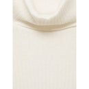 Pull-Over Laine Mélangée Col Roulé - Ecru