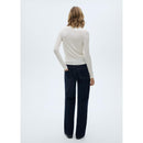 Pull-Over Laine Mélangée Col Roulé - Ecru