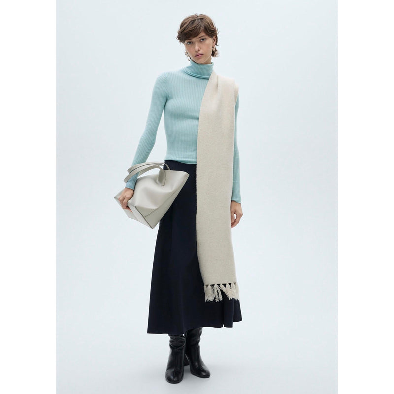 Pull-Over Laine Mélangée Col Roulé - Aqua Green