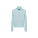 Pull-Over Laine Mélangée Col Roulé - Aqua Green