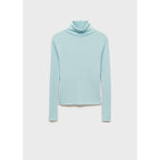 Pull-Over Laine Mélangée Col Roulé - Aqua Green