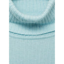 Pull-Over Laine Mélangée Col Roulé - Aqua Green