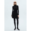 Jersey de cuello alto en mezcla de lana - Negro