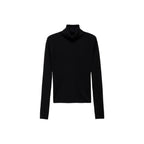 Rollkragenpullover Aus Wollmischung - Schwarz