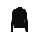 Jersey de cuello alto en mezcla de lana - Negro