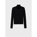 Jersey de cuello alto en mezcla de lana - Negro