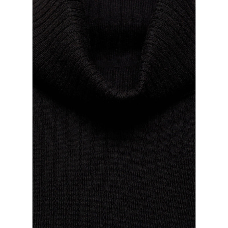 Jersey de cuello alto en mezcla de lana - Negro