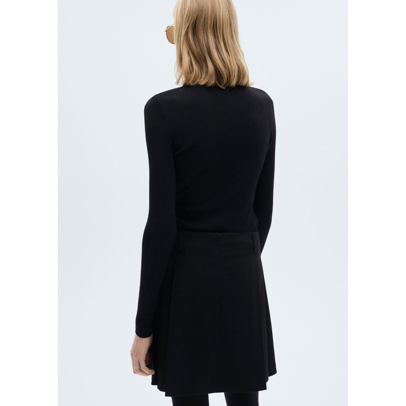 Jersey de cuello alto en mezcla de lana - Negro