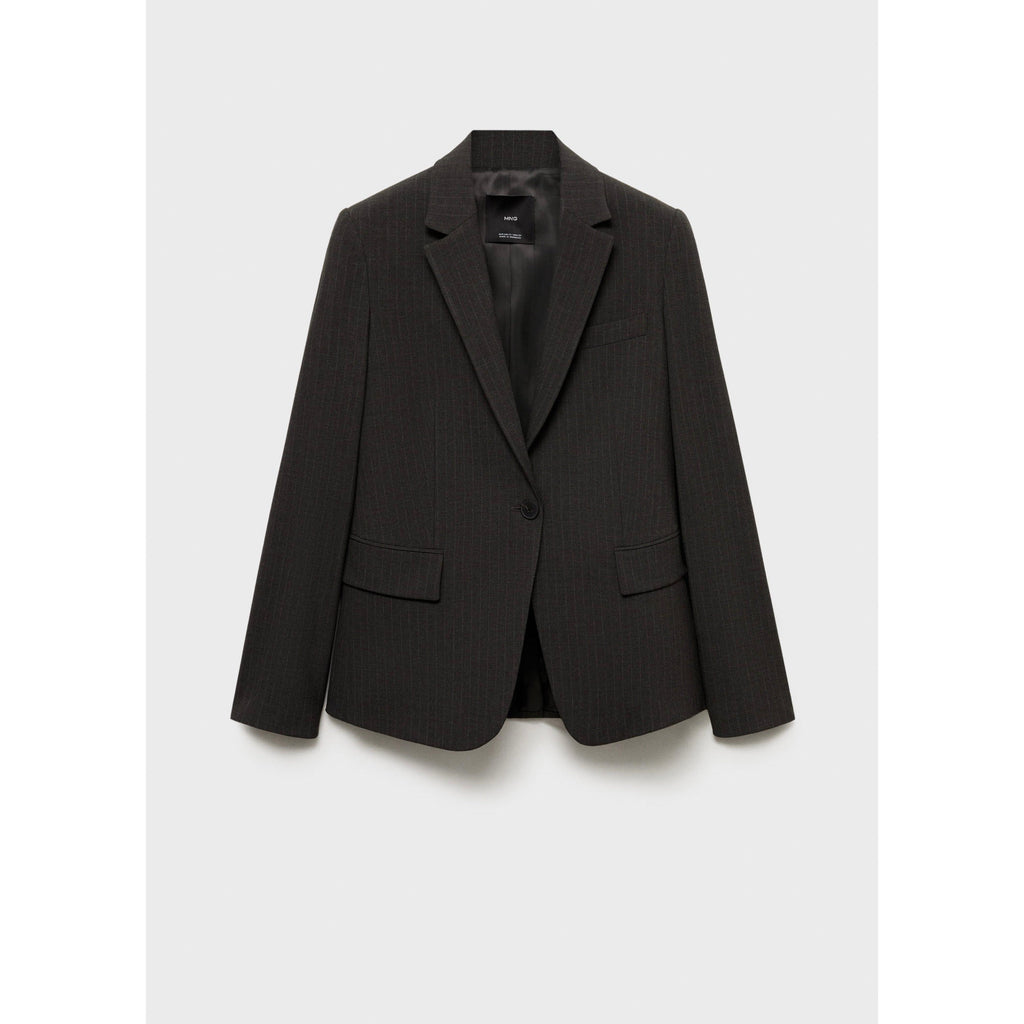 Striped Tennis Suit Blazer - Dark Heather Gray