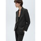 Striped Tennis Suit Blazer - Dark Heather Gray