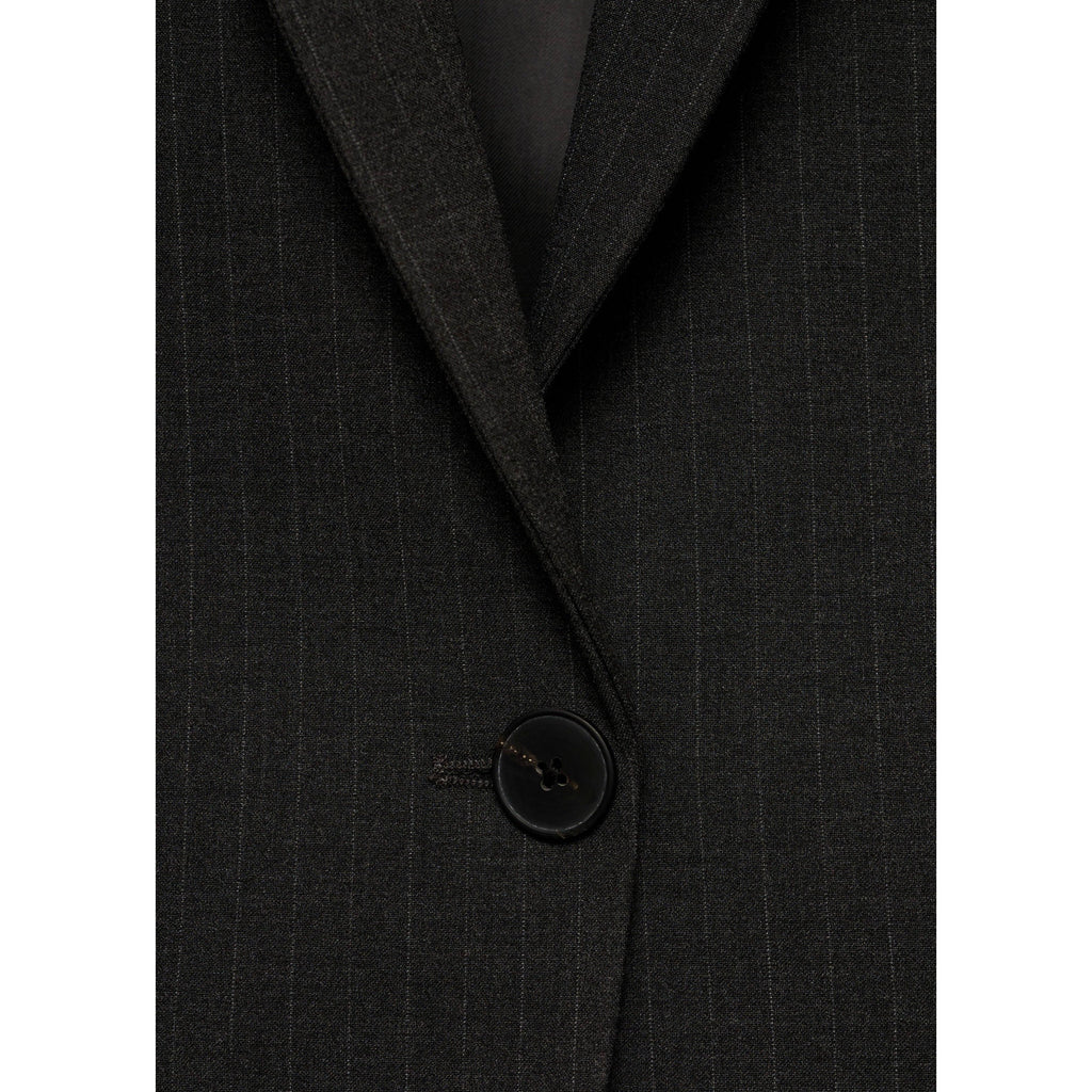 Striped Tennis Suit Blazer - Dark Heather Gray