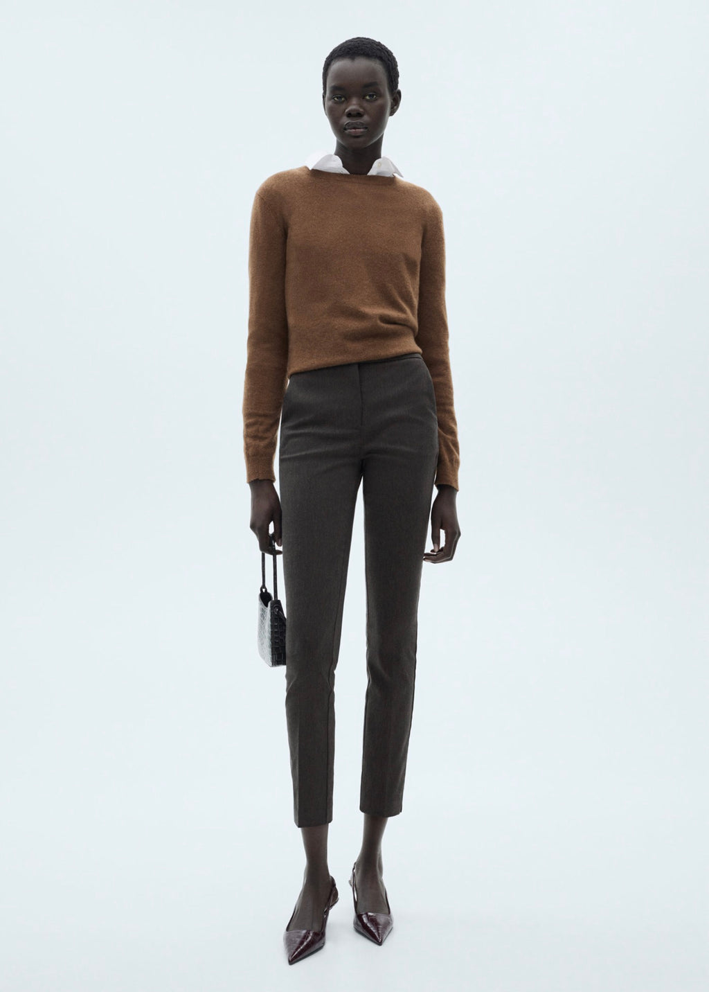 Skinny Crop Pants - Grey