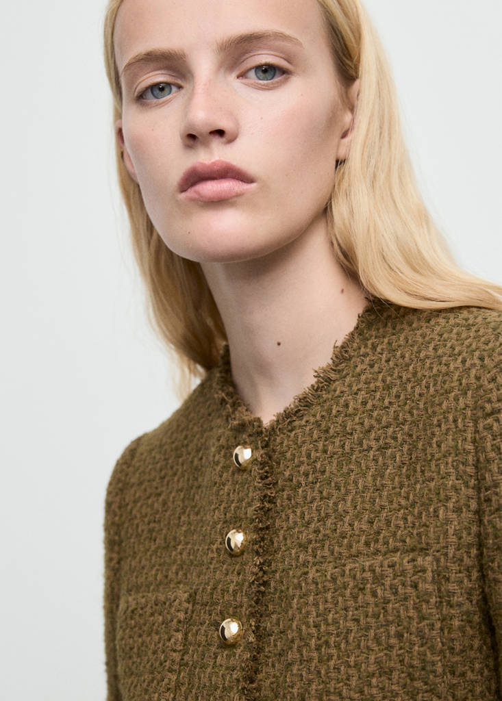 Veste Tweed Boutons Bijoux