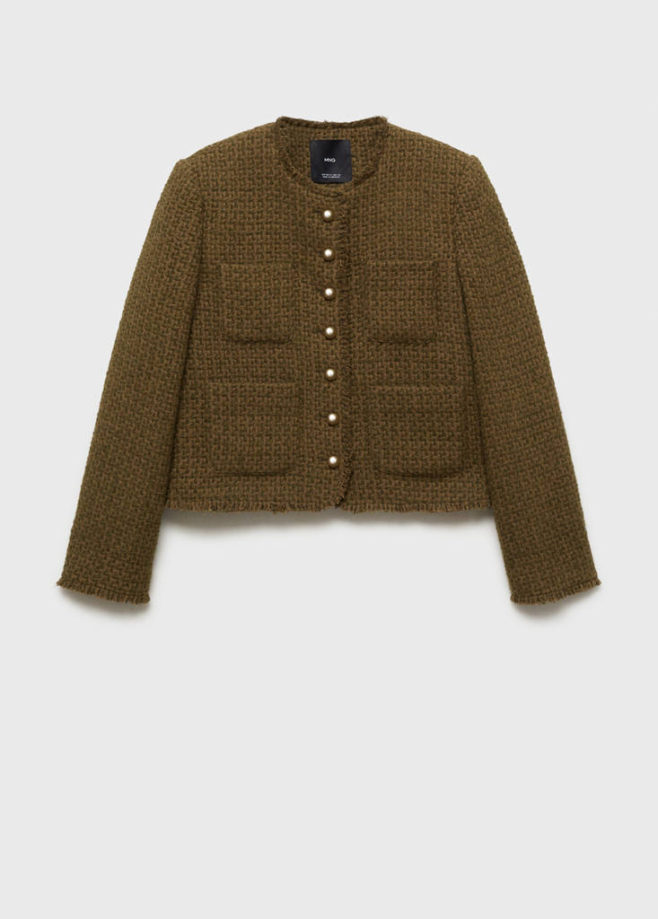 Veste Tweed Boutons Bijoux