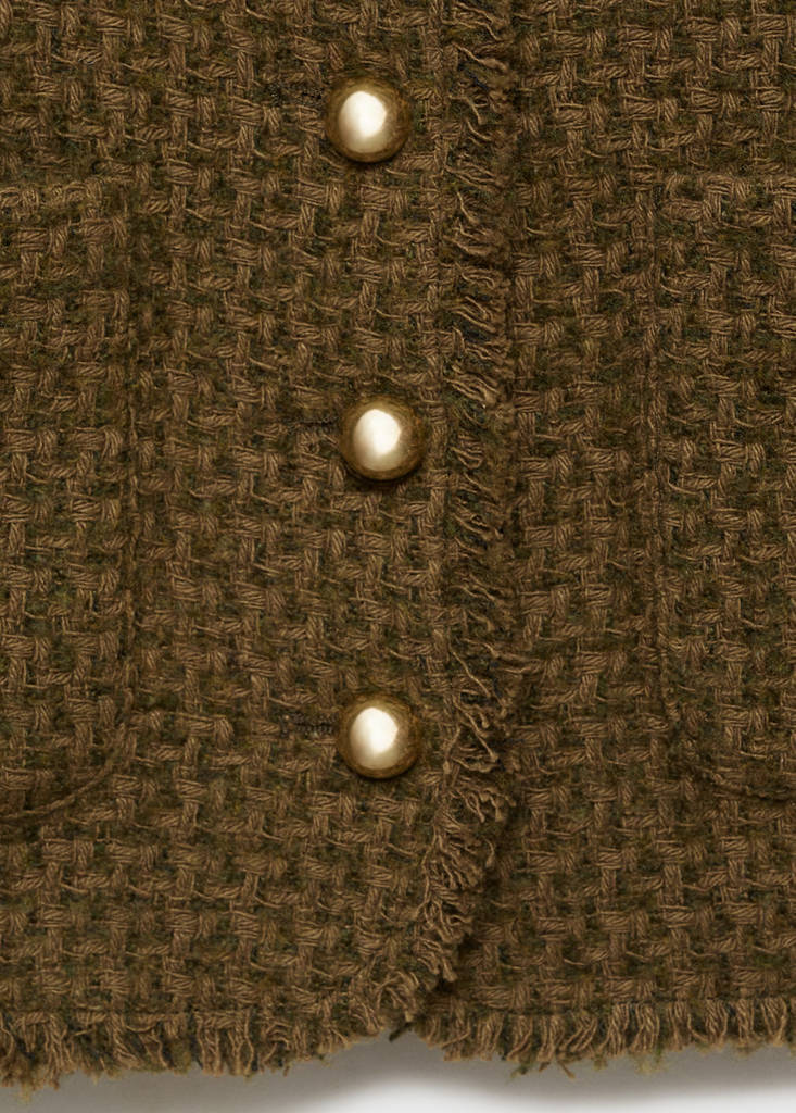 Veste Tweed Boutons Bijoux