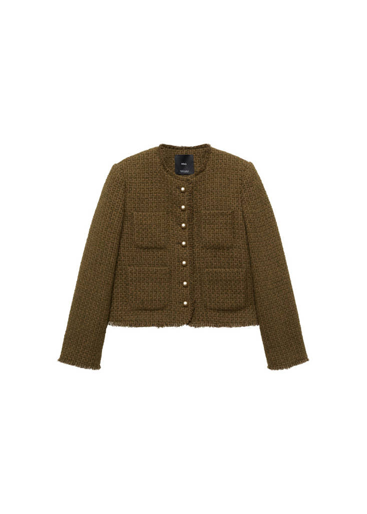 Veste Tweed Boutons Bijoux
