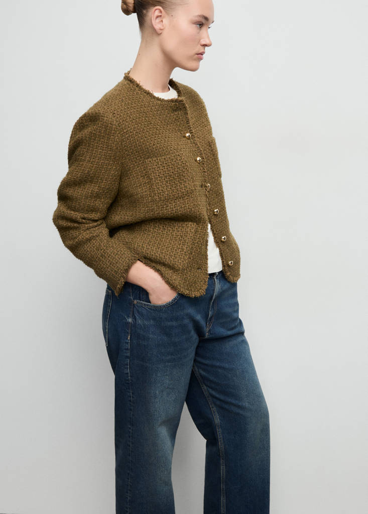 Veste Tweed Boutons Bijoux