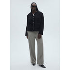 Veste Tweed Boutons Bijoux - Black