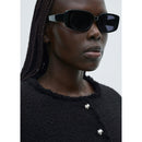 Veste Tweed Boutons Bijoux - Black