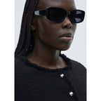 Veste Tweed Boutons Bijoux - Black