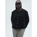 Veste Tweed Boutons Bijoux - Black