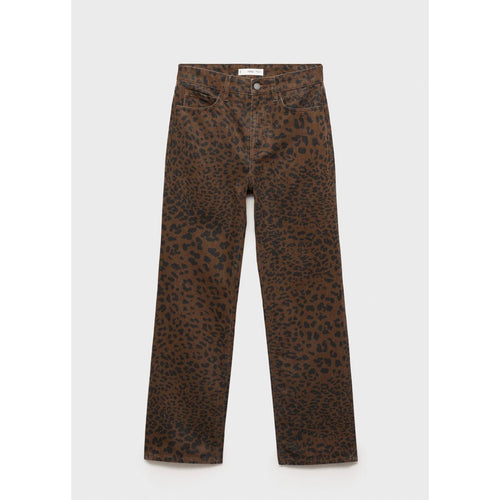 Jean Droit Léopard - Chocolate