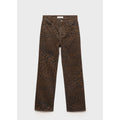 Leopard Straight-Leg Jean - Chocolate