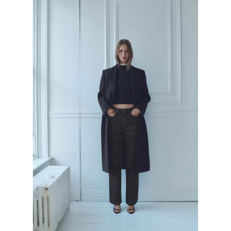 Jean Droit Léopard - Chocolate