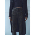 Leopard Straight-Leg Jean - Chocolate