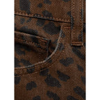 Leopard Straight-Leg Jean - Chocolate